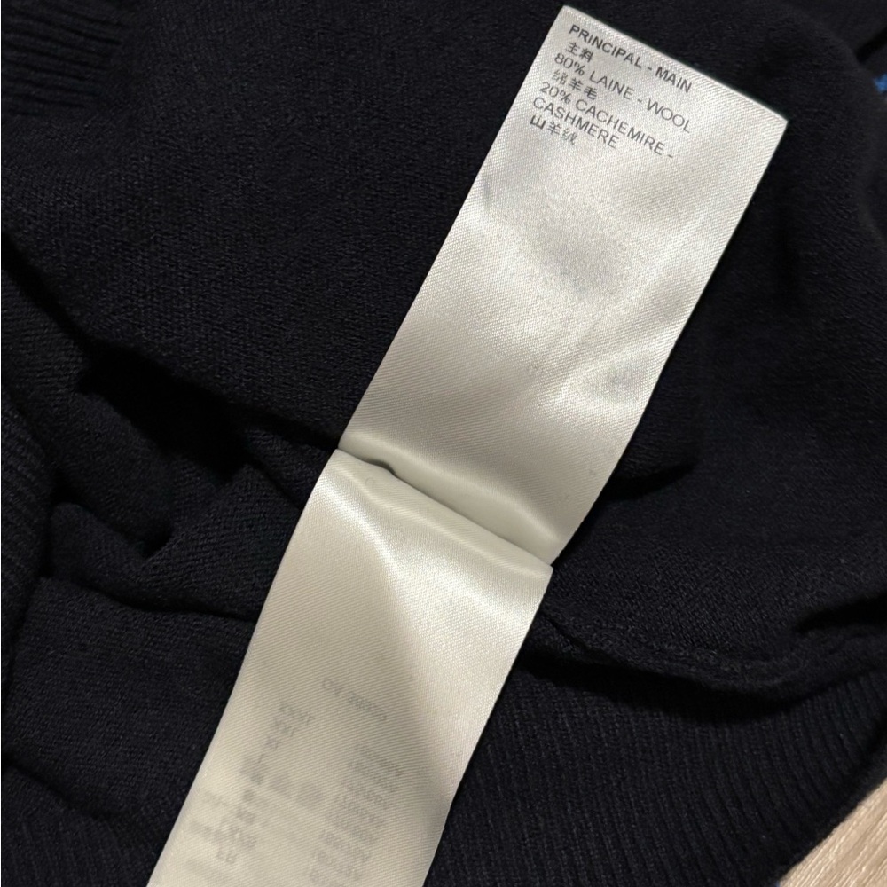 Louis Vuitton Men's Monogram Mix Cashmere Crewneck Navy Blue - Picture 8 of 11